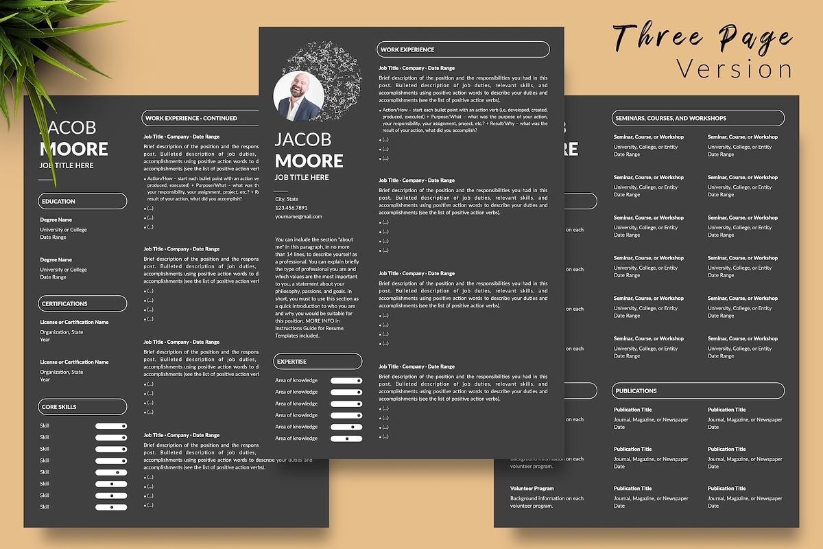 Creative CV Bundle / Resume - Jacob, a Resume Template by Templates Design Co. (Photo 6 of 23)
