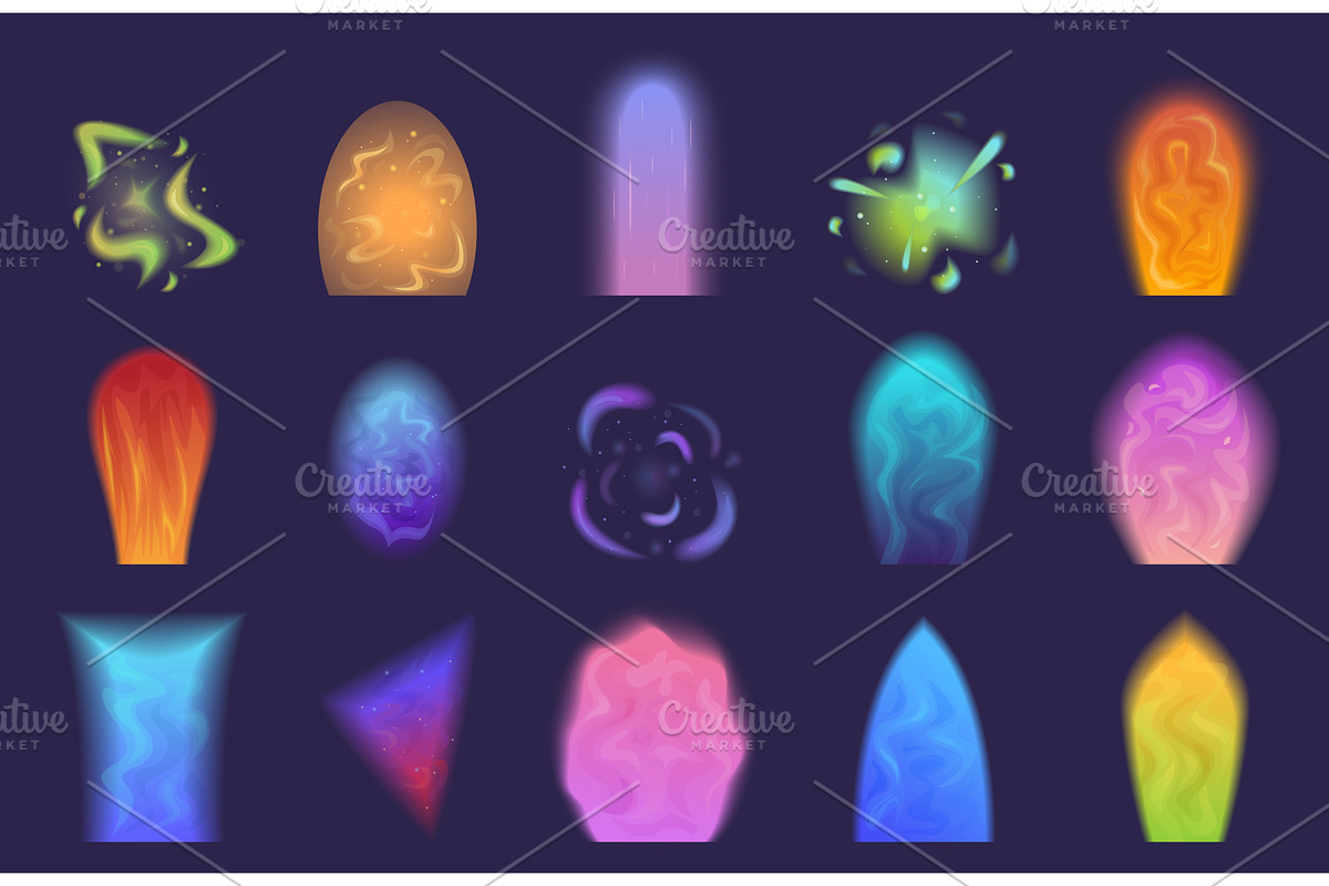 Portal effects. Shine vibrant effect, an Illustration by Valerie Bodnar