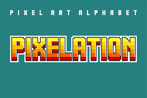 Original pixel alphabet