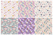 Pastel Wildflower Digital Paper, an Illustration by Daily.Designs (Thumbnail 4 of 6)
