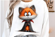 Whimsical Halloween Fox Clipart, a Work Illustration by SinaCreation (Thumbnail 2 of 7)