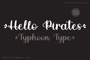 Hello Pirates font, a Script Font by TyphoonStudio