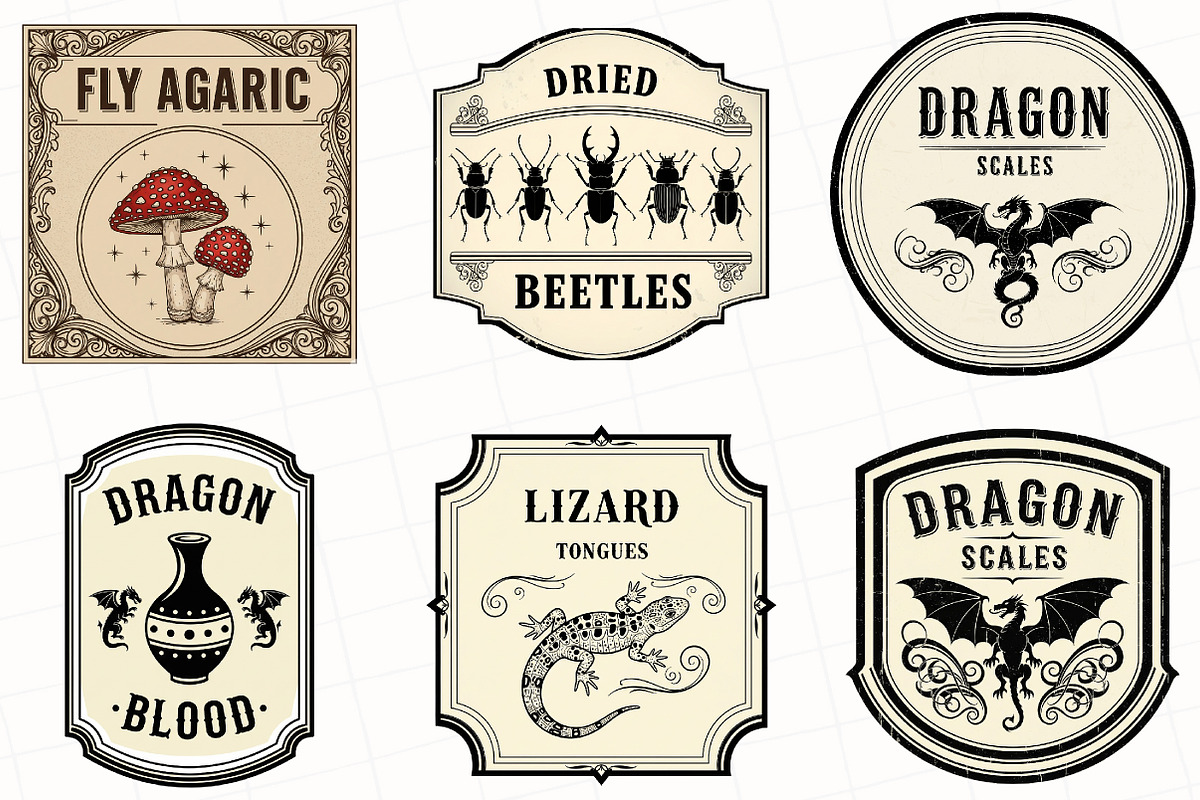 Halloween Potion Label Sublimation, an Illustration by OK Design (Photo 5 of 5)
