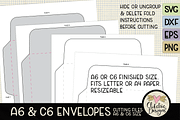 A6 & C6 Envelope SVG Cutting Files, an Invitation Template by Clikchic Designs (Thumbnail 6 of 6)