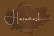 Haramosh - Elegant Signature font, a Font by RantautypeStudio (Thumbnail 1 of 15)