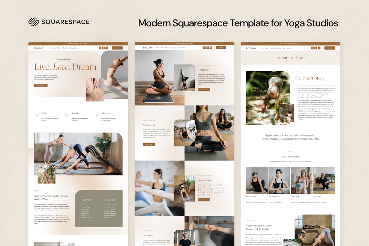 Squarespace Template: LiveLove, a Squarespace Template by Applet Studio (Photo 2 of 6)