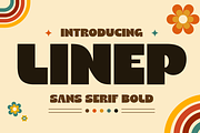 Linep – Bold Retro SansSerif Display, a Sans Serif Font by MaikoHatta (Thumbnail 1 of 9)