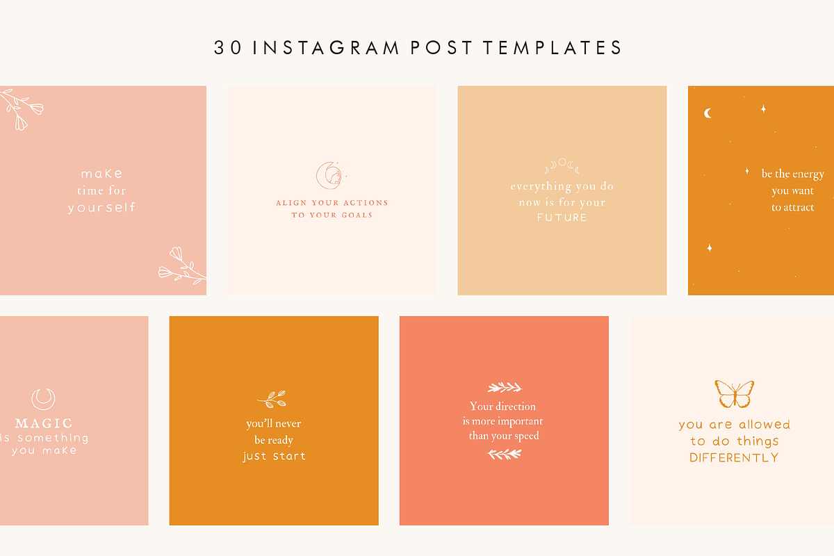 30 Instagram Post Templates in Canva, a Social Media Template by Irene Florentina Design (Photo 4 of 5)
