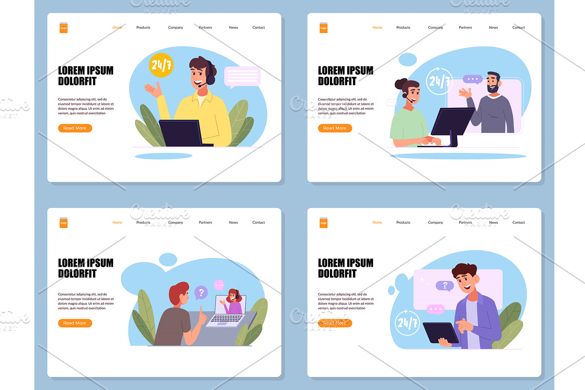 Call center landing.web pages, a Finance Illustration by Onyx