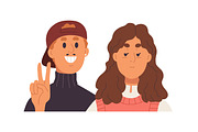 Face avatars of couples, friends set, a Person Illustration by Good Studio (Thumbnail 14 of 16)