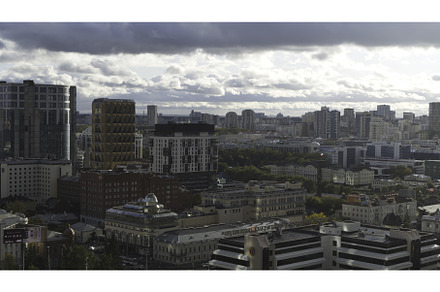Top view of beautiful modern city in, an Architecture Photo by Media Whale Stock