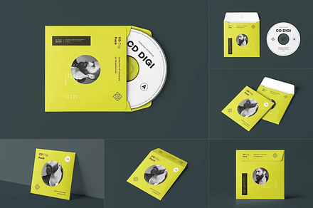 CD Pack Mock-up 3, a Packaging Mockup by BLISS DESIGN