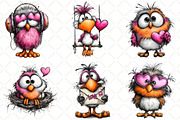 Whimsical Valentine Bird Clipart, an Illustration by Black Bird Studio (Thumbnail 5 of 6)