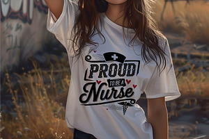 Proud to Be a Nurse Shirt Design, a Graphic by Vector Portal