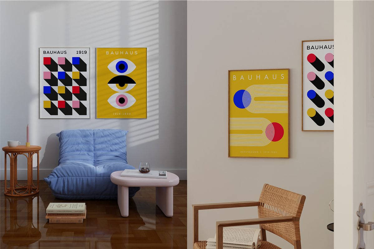 40 Bauhaus Posters Vector Set, a Poster Template by PixelMind (Photo 4 of 8)