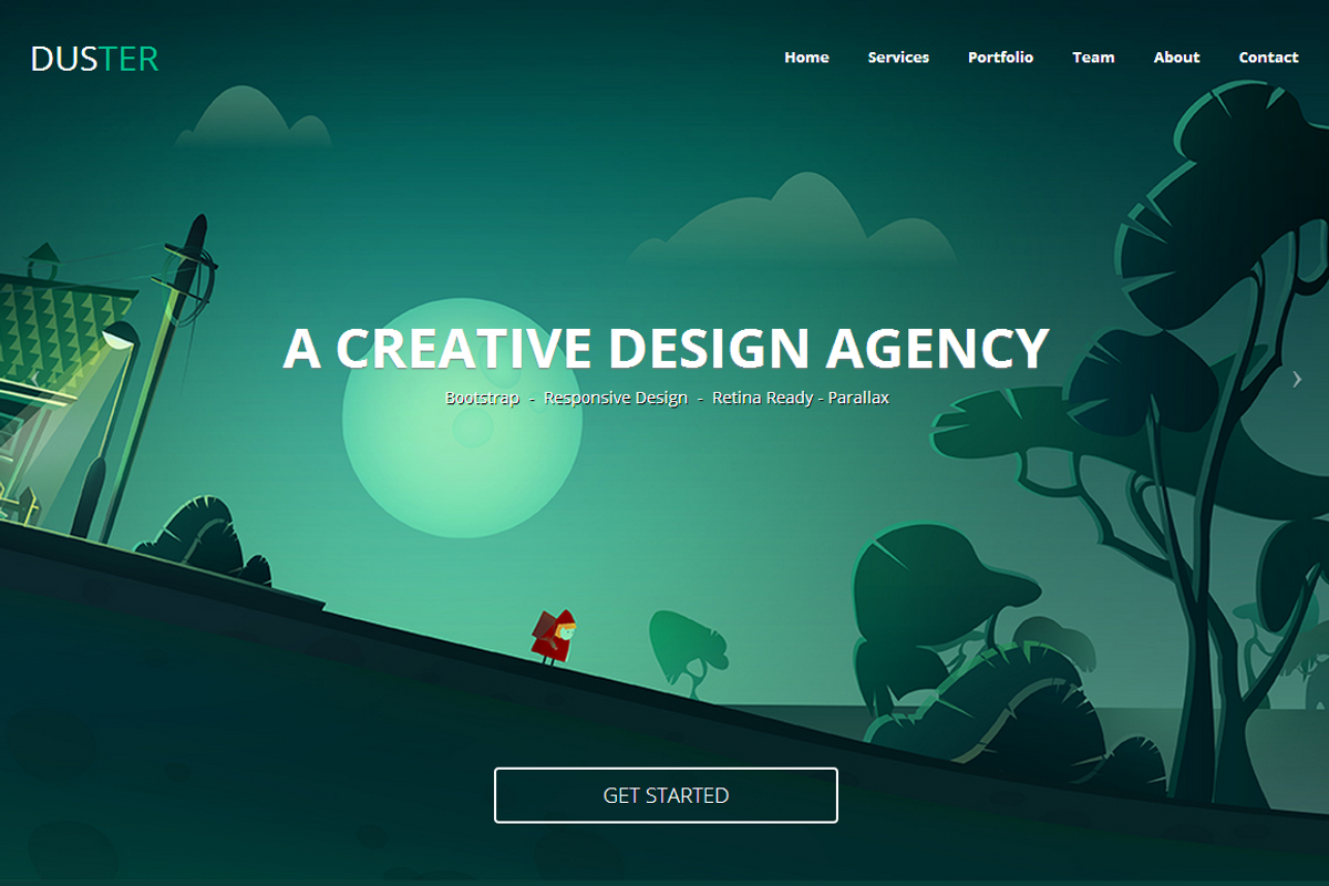 Duster - Single Page HTML Template, a Landing Page Template by Gentil Studio (Photo 3 of 5)