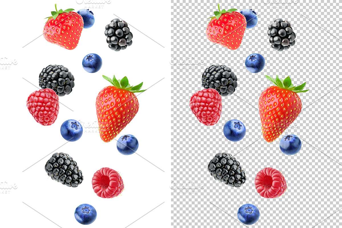 Falling berries, an Object Graphic by Fruits+Veggies (Photo 4 of 5)