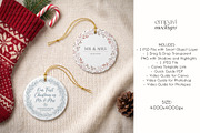 Christmas Ornament Mockup Set of 2, a Merchandise Mockup by EmpaviMockups (Thumbnail 4 of 5)