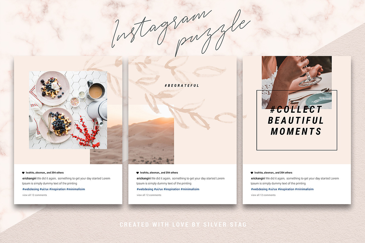 #InstaGrid 5 - Canva Puzzle Template, a Social Media Template by SilverStag Type Foundry (Photo 10 of 15)