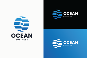 Ocean Letter O - Global Connection, a Branding & Logo Template by Design_Planet