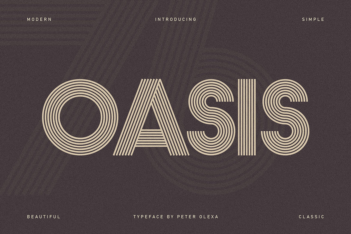 Oasis Geometric Font, a Font by MIIM (Photo 1 of 7)