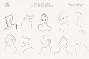 60 Women Line Art PNG Illustrations, a Person Illustration by Make Stories Studio (Thumbnail 4 of 4)