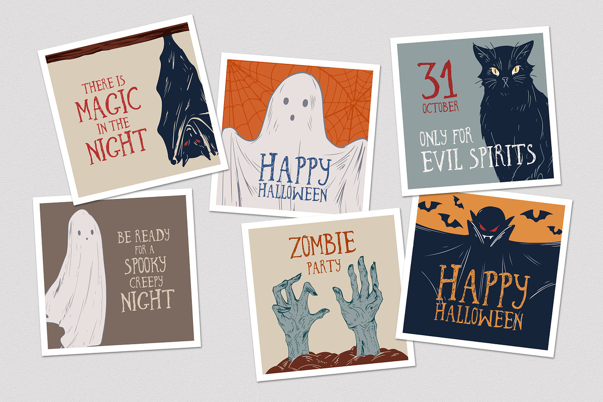 Halloween posters, cards, seamless, a Decorative Illustration by Good Studio (Photo 15 of 17)