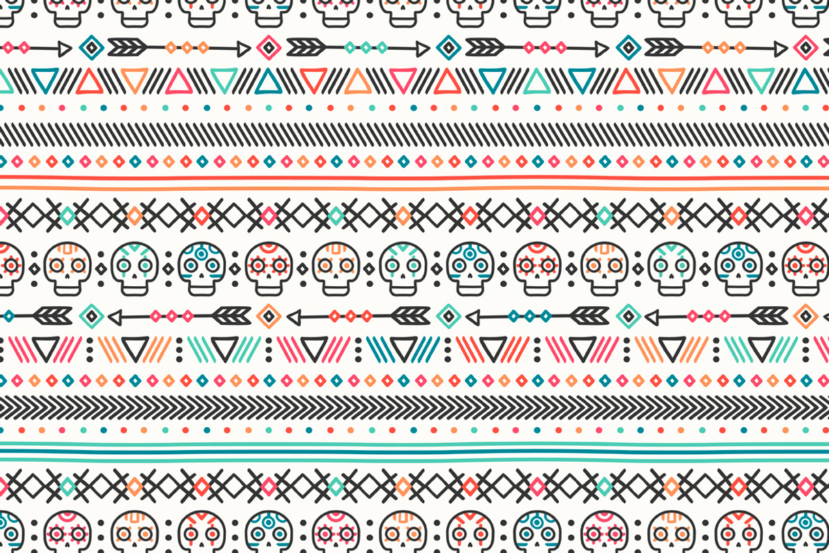 Day of the Dead Patterns with skulls, a Pattern Graphic by Krolja (Photo 3 of 6)