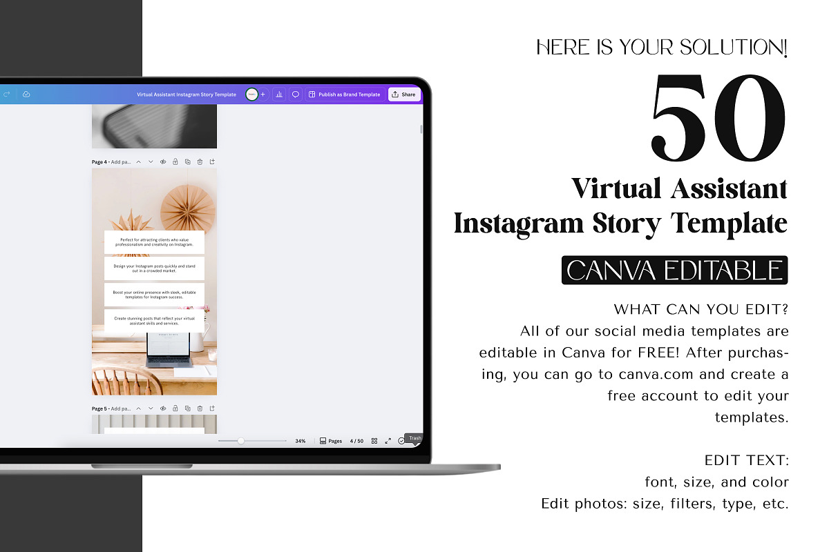 Virtual Assistant Instagram Story, a Social Media Template by Snapybiz (Photo 9 of 9)