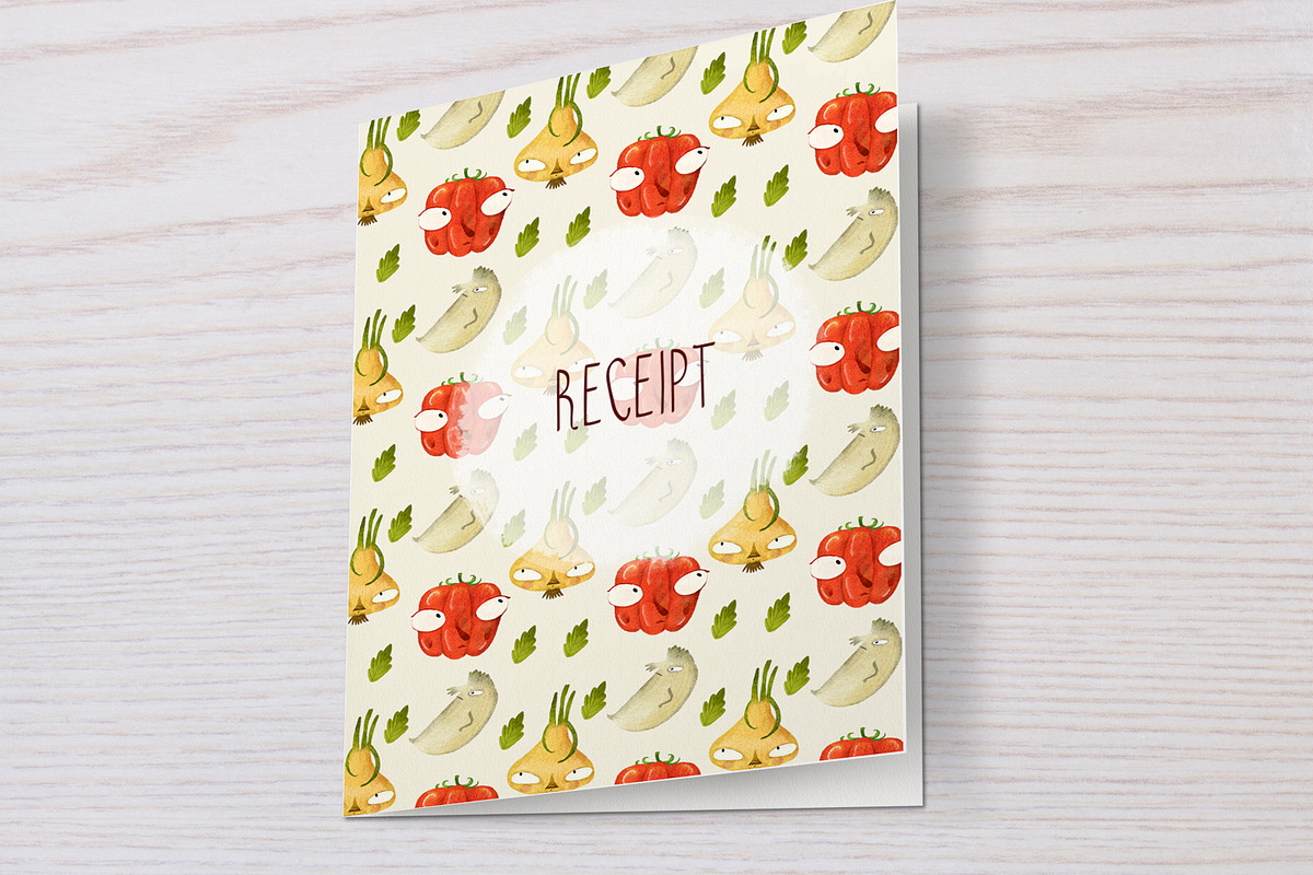 Vegan Menu Watercolor Vegetables, a Food Illustration by Innerlanel (Photo 3 of 3)