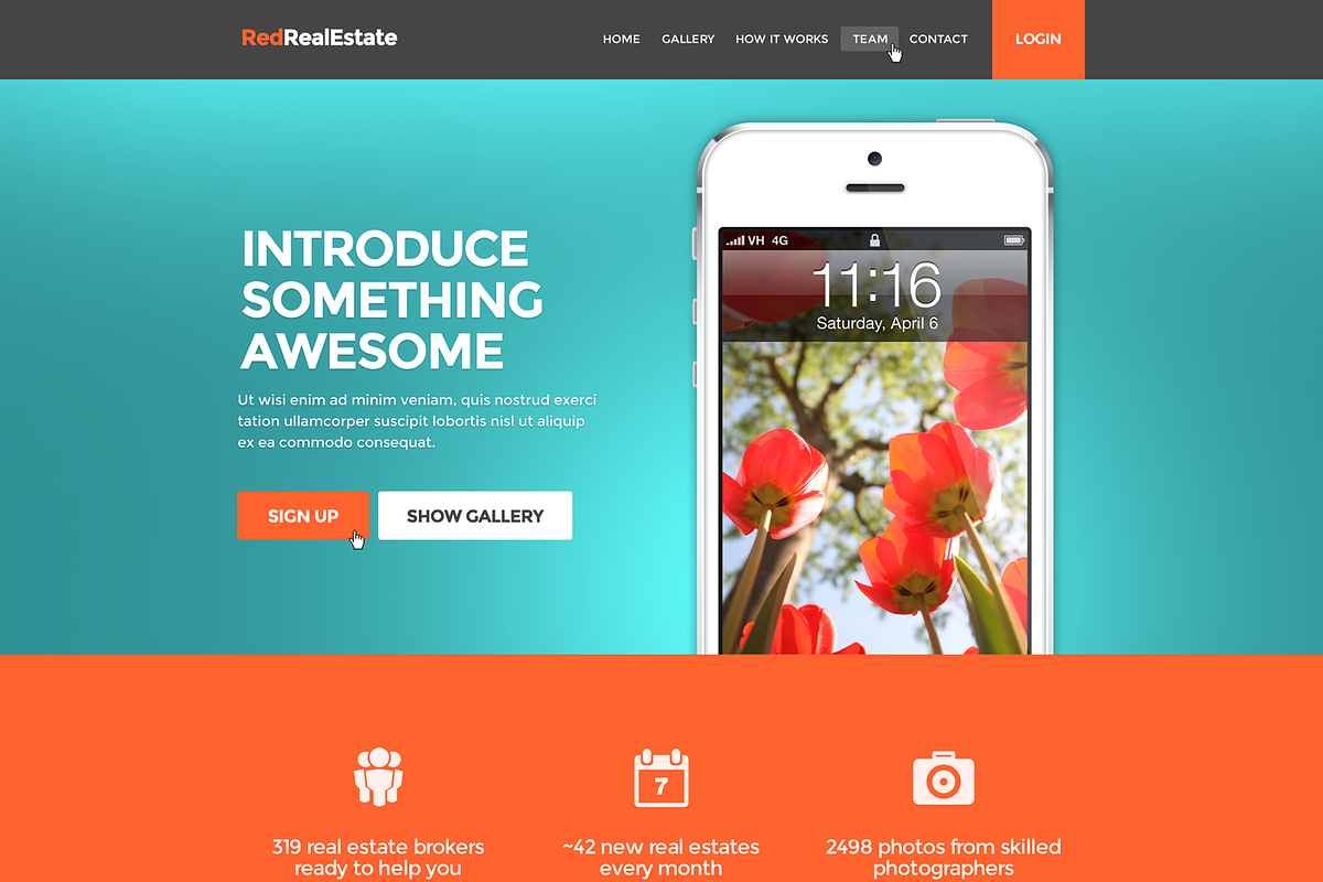 RedRealEstate — Retina Template, a Websites & App Template by Viktor Hanacek (Photo 3 of 5)