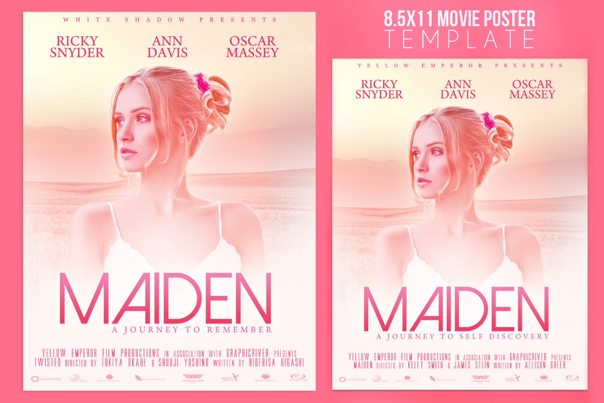 8.5x11 Movie Poster Template, a Flyer Template by White Shadow Graphix