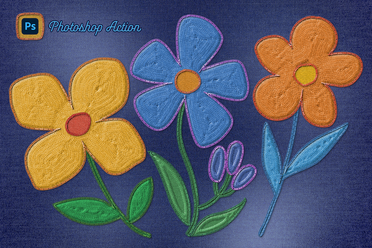 Embroidery Photoshop Action, an Action Add-On by Andrew Skoch Design (Photo 3 of 7)