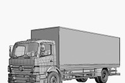 Commercial Truck Mercedes, a Cars & Vehicle 3D Model by Mechanik (Thumbnail 10 of 17)