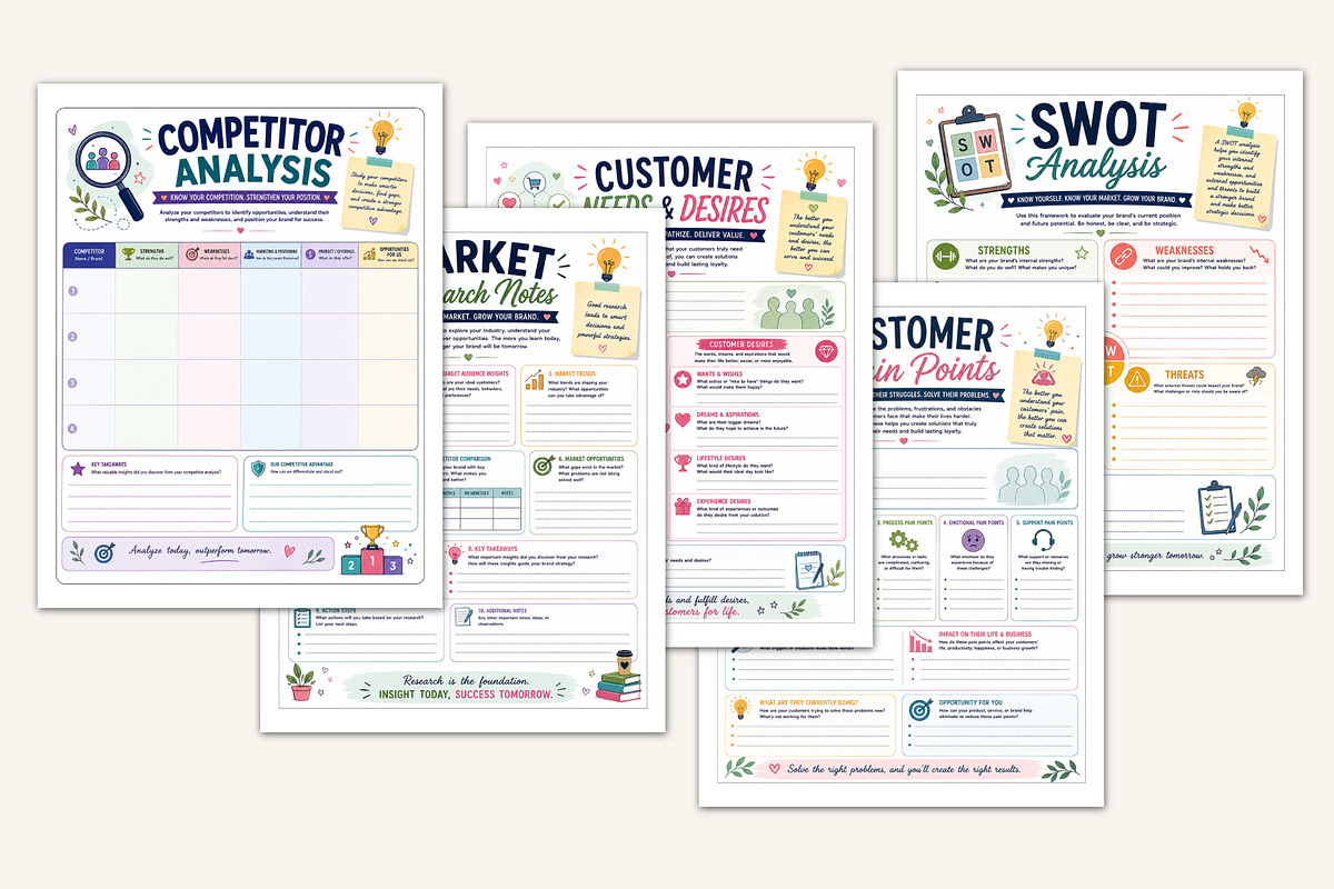 Brand Building Workbook, a Stationery Template by Designmela01 (Photo 3 of 5)