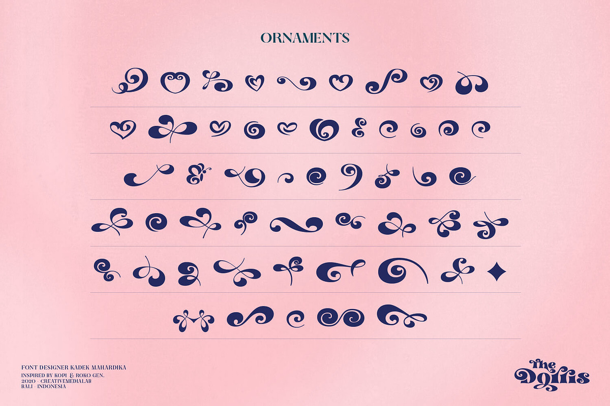 Dorris - Swirly Summer font family, a Slab Serif Font by creativemedialab (Photo 17 of 18)