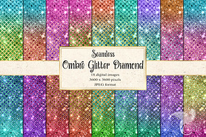 Ombre Glitter Diamond Digital Paper