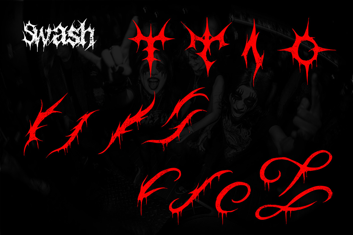 BloodThrone Gothic Metal Font, a Script Font by Art StoreID (Photo 7 of 12)