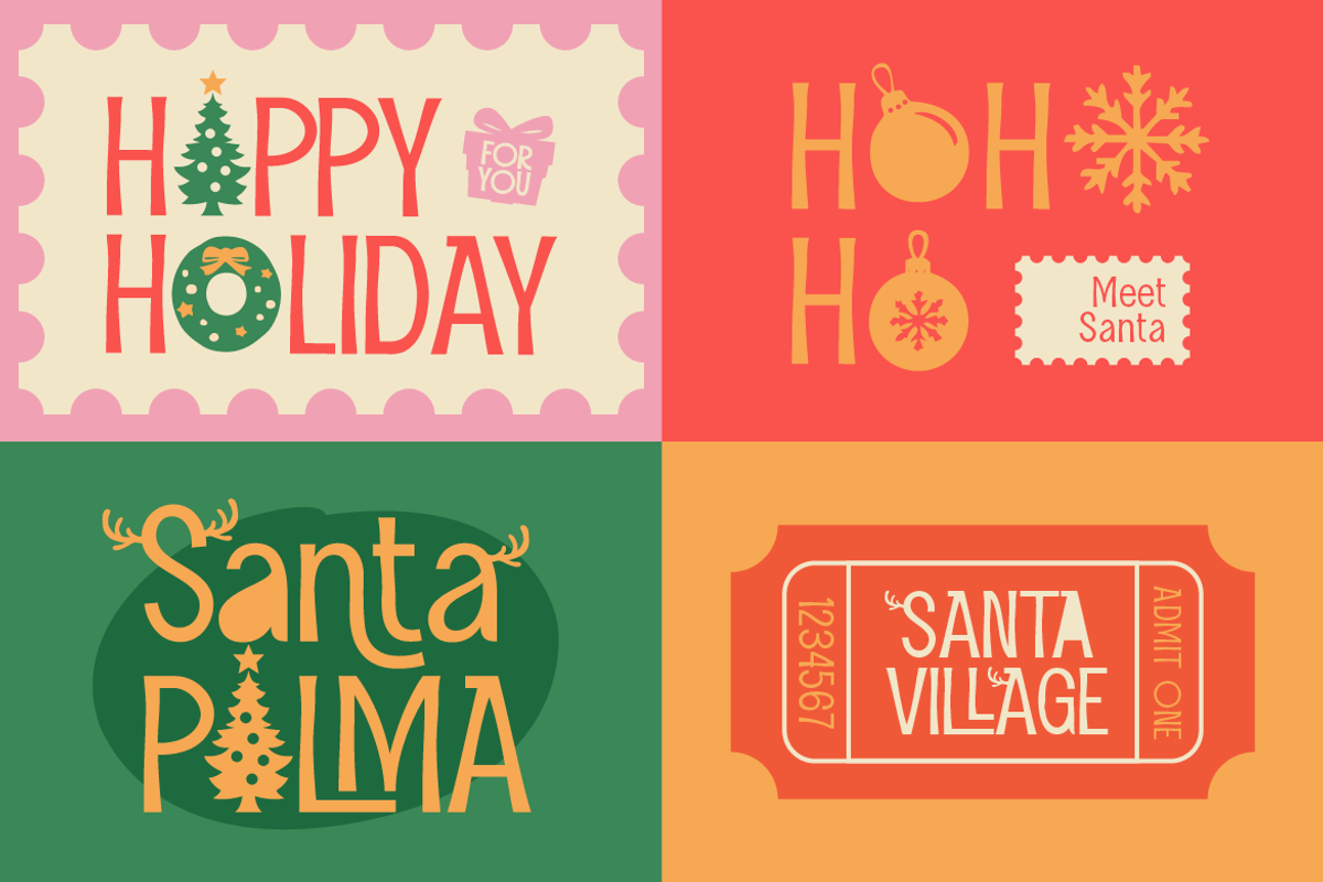 Santa Palma - Playful Christmas, a Sans Serif Font by Artisan Themes (Photo 6 of 12)
