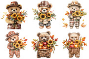 Autumn Bear Watercolor Sublimation, a Seasonal Illustration by CitraGraphics (Thumbnail 3 of 5)