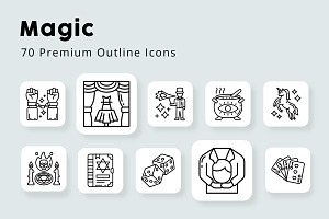 Magic 70 Premium Outline Icons