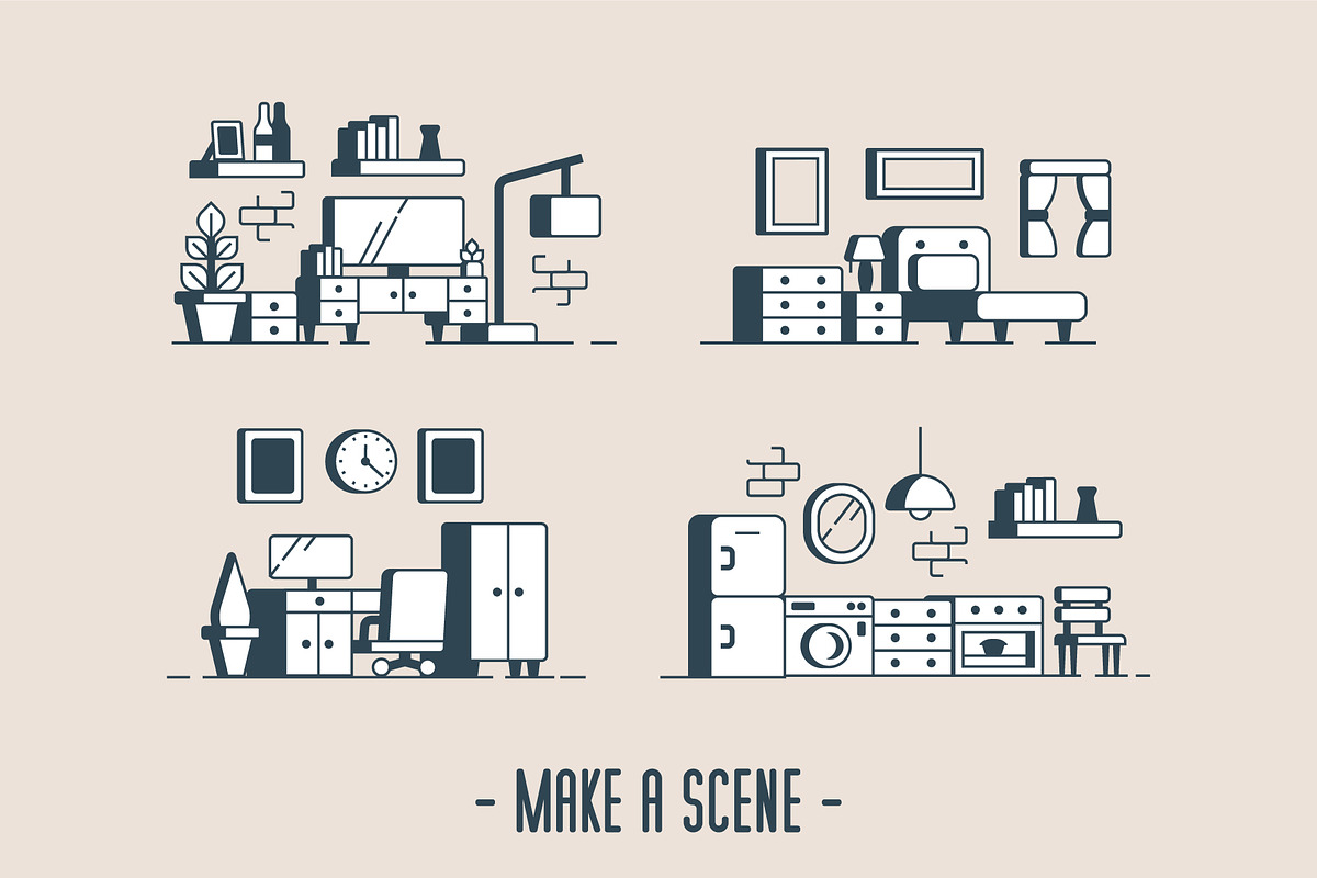 Interior Furniture Icons | 30!, an Icon by MikeHill (Photo 3 of 4)