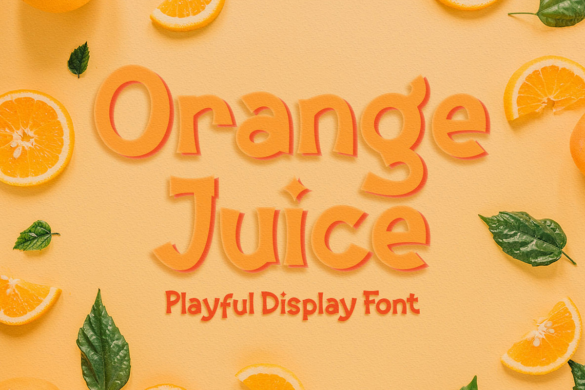 Orange Juice | Display Font, a Sans Serif Font by Almeera Std (Photo 1 of 8)