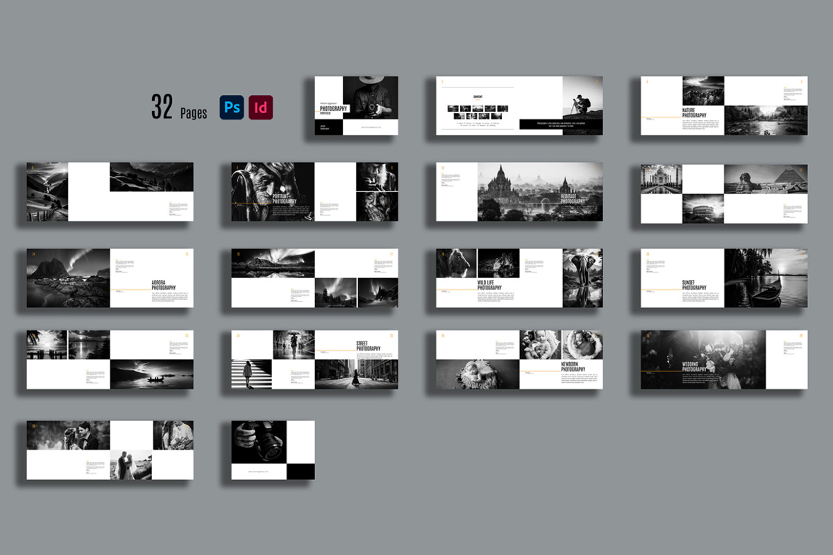 Photography Portfolio Template, a Brochure Template by adekfotografia (Photo 14 of 14)