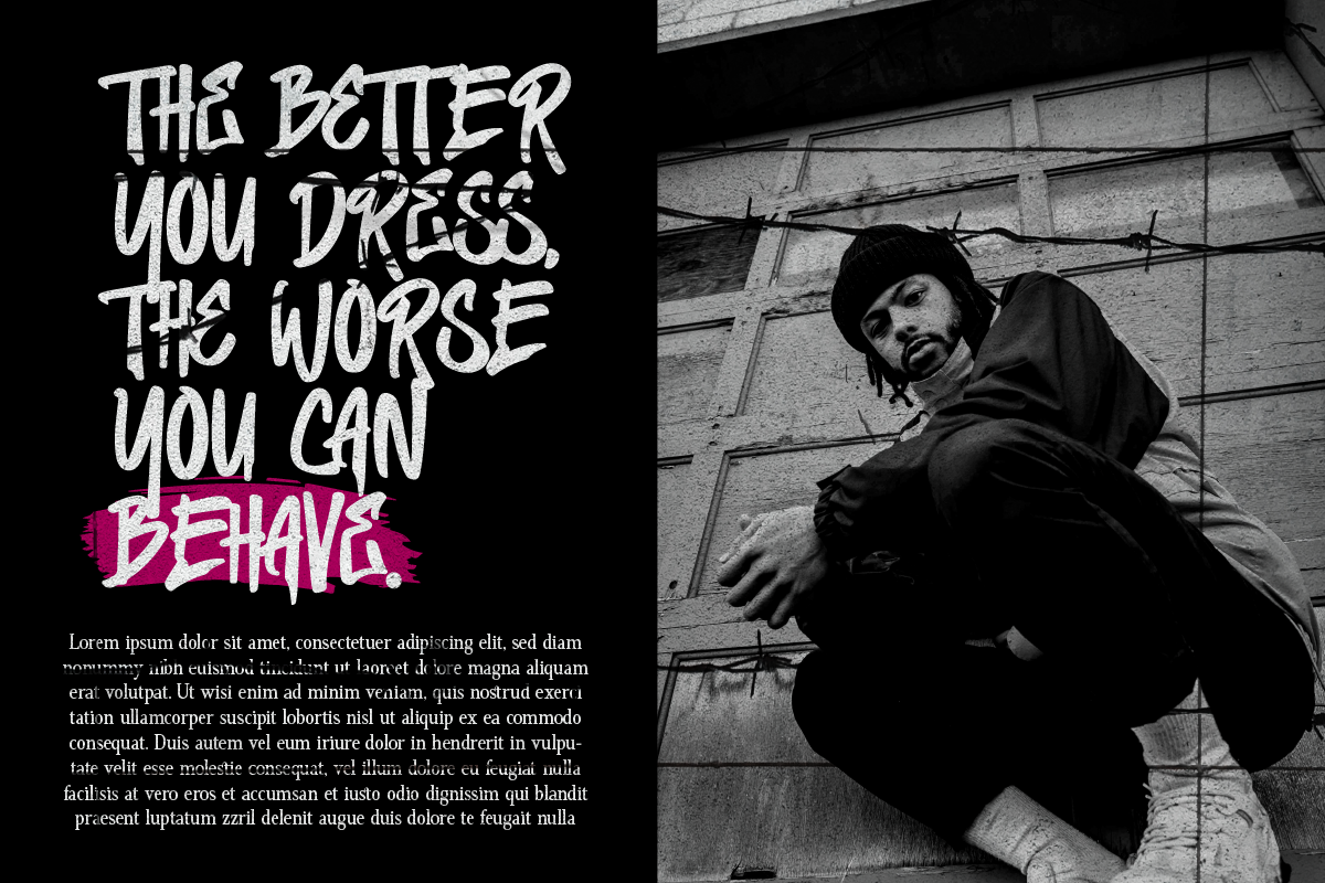 Heylabs Stroyed Graffiti Type Font, a Handwritten Font by Ronny Studio (Photo 4 of 9)