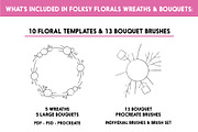 Folksy Wreaths & Bouquets Templates, an Illustration by On the Mark Designs (Thumbnail 2 of 16)