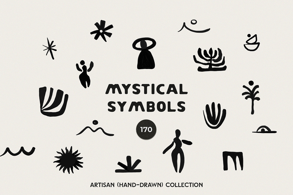 Mystical Symbols — Hand-Drawn Icons, a Decorative Illustration by Lana Elanor (Photo 1 of 9)