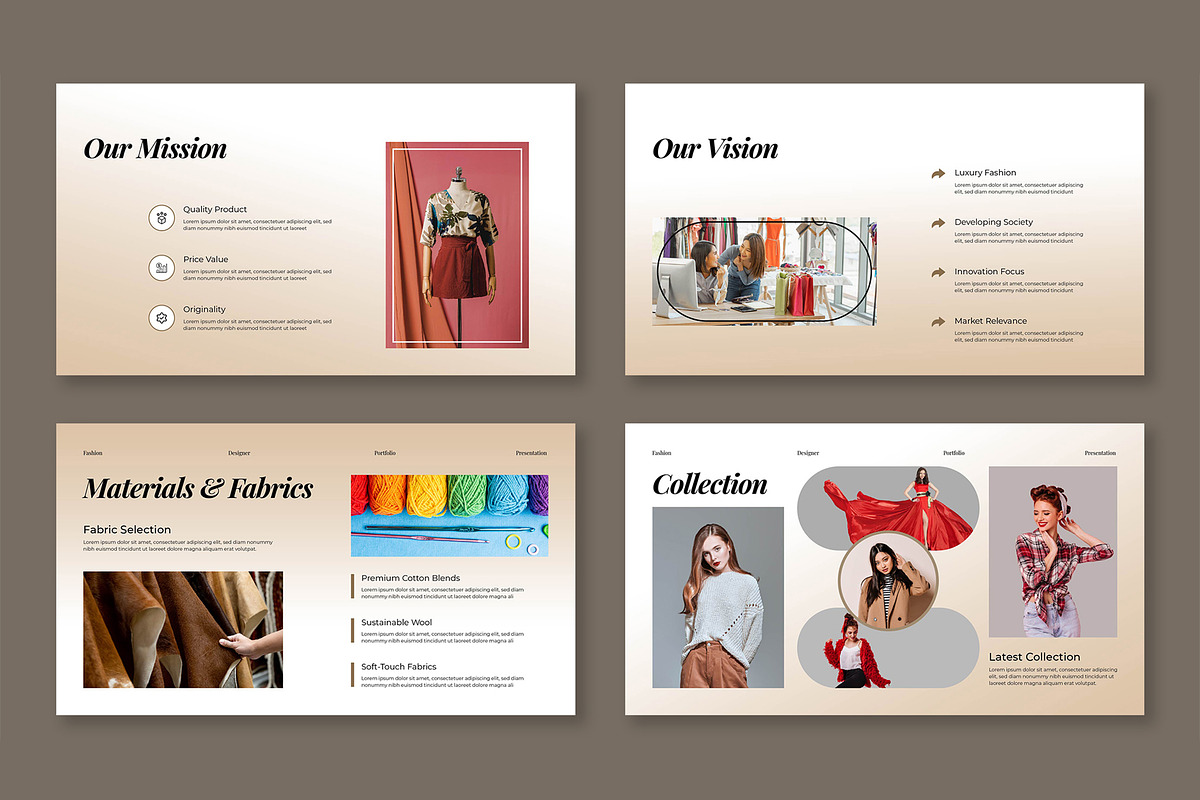 Modern Fashion Designer Portfolio, a Presentation Template by Mighty-Slide (Photo 3 of 6)
