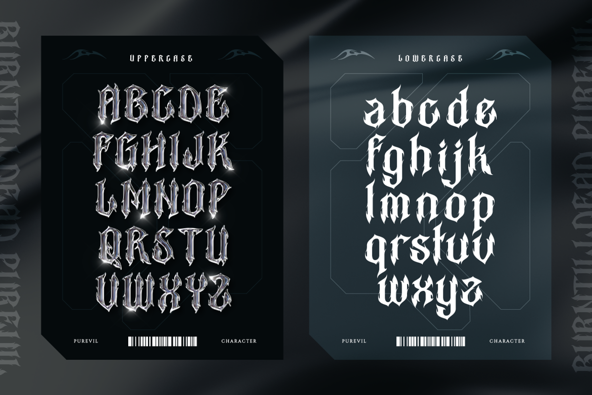 Purevil, a Blackletter Font by Burntilldead (Photo 6 of 13)