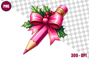Pencil with Bow Clipart Bundle Files, a Decorative Illustration by taramija (Thumbnail 22 of 26)